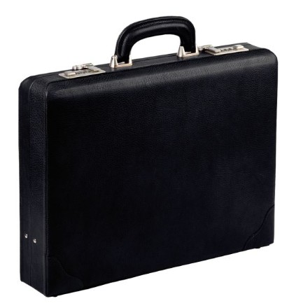 Solo Grand Central Attach Hard Sided with Combination BriefCase - Black